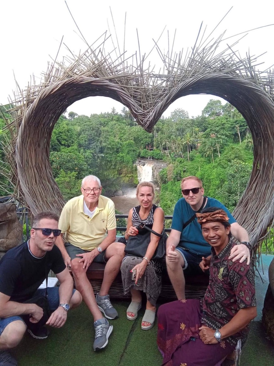 Arsa with guests exploring Bali